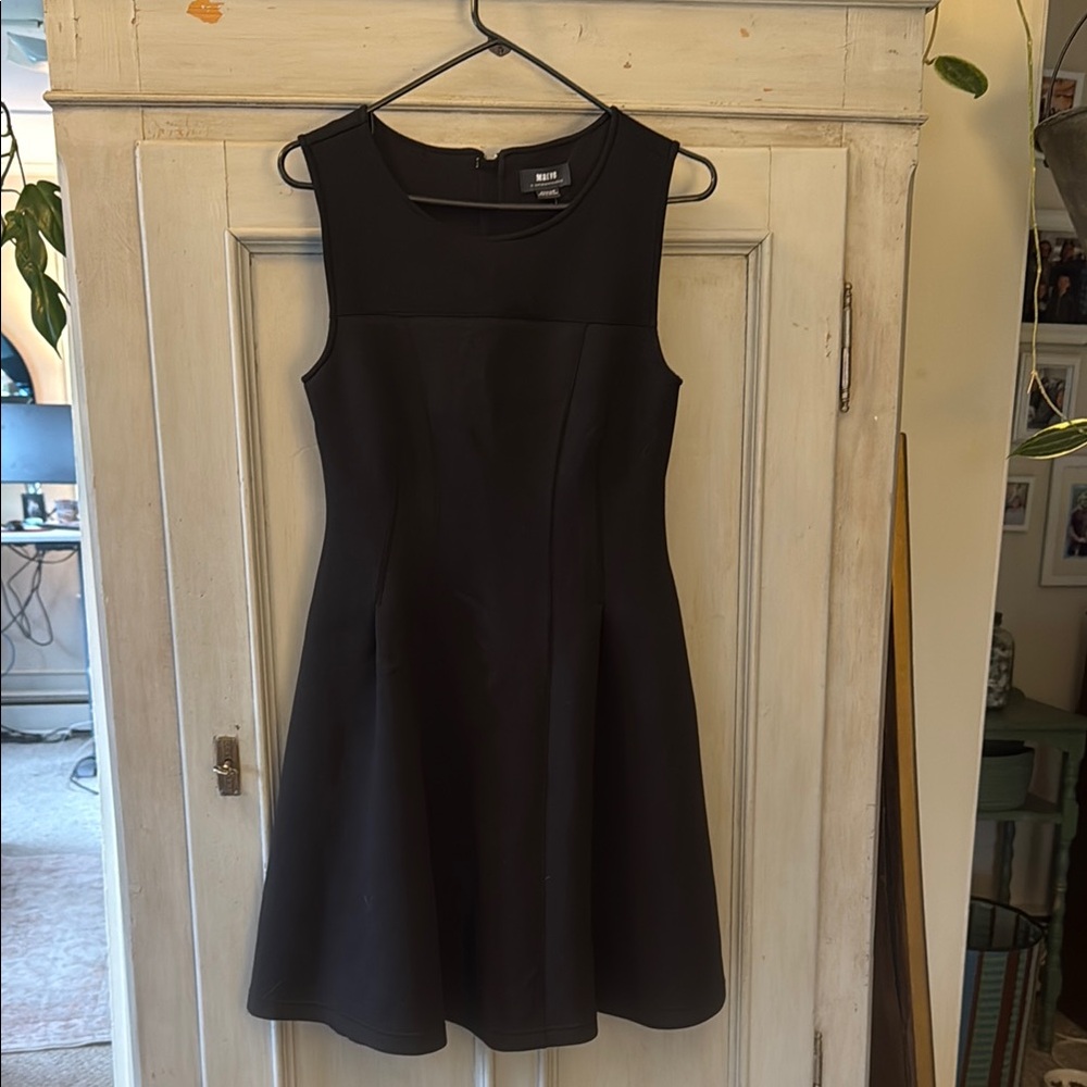 Maeve Black Sleeveless Fit-and-Flare Mini Dress
